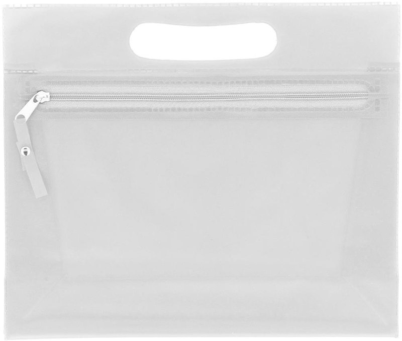 Trousse de toilette transparente: Emplacement du logo – face avant du produit