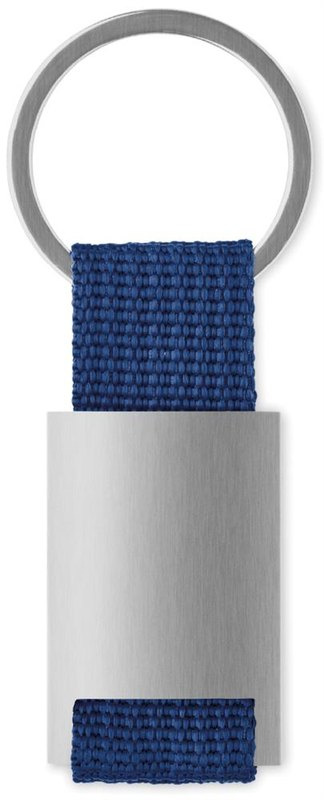 Porte-clés rectangulaire en métal Espoo: Gravure laser — Avant du produit