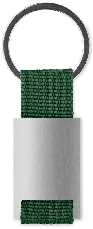 Porte-clés rectangulaire en métal Espoo: Gravure laser — Arrière du produit