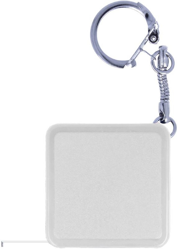Porte-clés mètre ruban flexible de 1 m Vantaa: Emplacement du logo – face avant du produit