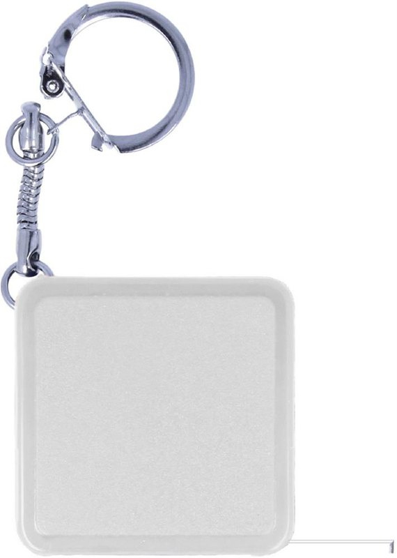 Porte-clés mètre ruban flexible de 1 m Vantaa: Emplacement du logo – face arrière du produit