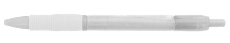 Stylo à bille avec grip en caoutchouc: Sérigraphie circulaire – autour du produit
