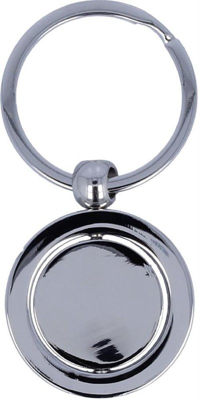 Porte-clés métallique globe WORLD: Emplacement du logo – face arrière du produit