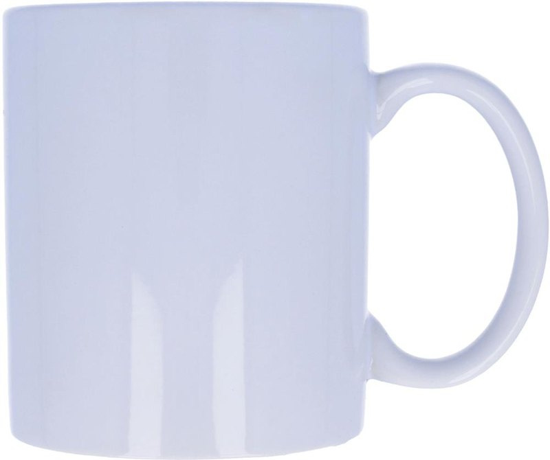 Mug classique en céramique de 300 ml: Emplacement du logo — lecture pour droitier