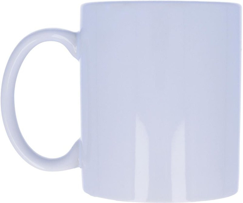 Mug classique en céramique de 300 ml: Emplacement du logo — lecture pour gaucher