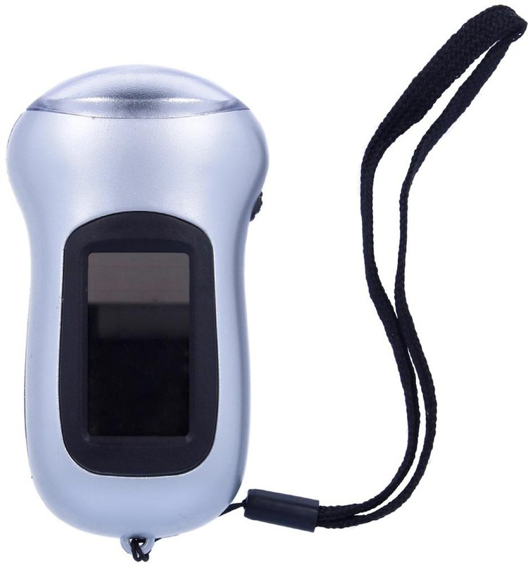 Lampe de poche solaire et dynamo: Emplacement du logo – face avant du produit