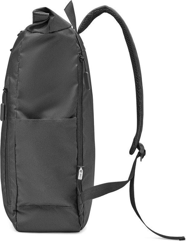 Plecak rolltop z RPET 300D: Logo position – pocket: right side