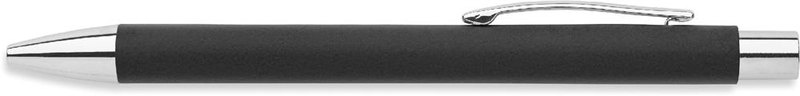 Stylo à bille rétractable en papier recyclé: Emplacement du logo — corps du stylo, lecture pour droitier