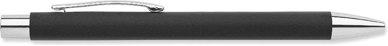 Stylo à bille rétractable en papier recyclé: Emplacement du logo — Corps du stylo : pour gauchers