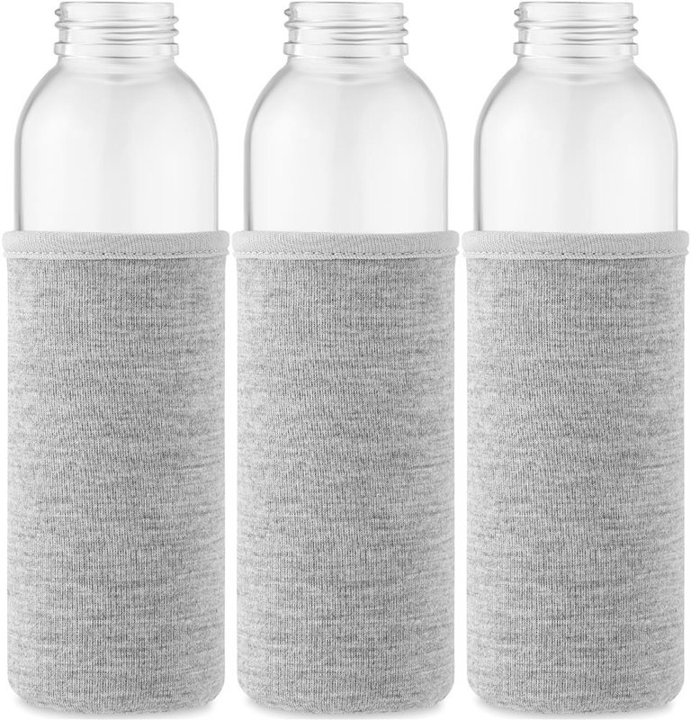 Gourde en verre recyclé de 500 ml: Impression par transfert — Pochette