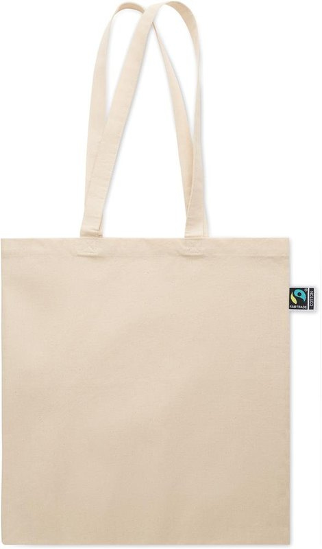 Sac de courses en coton Fairtrade: Emplacement du logo – face avant du produit