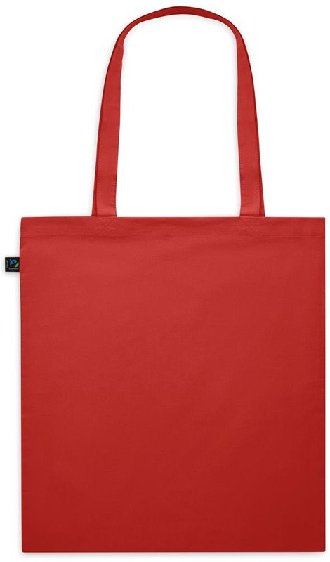 Sac de courses Fairtrade, 140 g/m²: Emplacement du logo – face arrière du produit