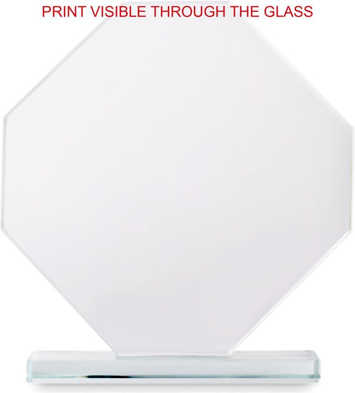 Trophée en cristal: Emplacement du logo – face avant du produit