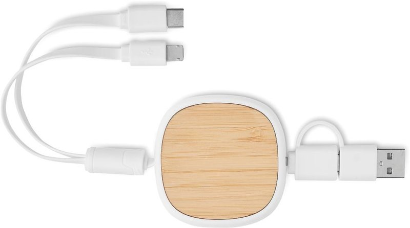 Zwijany kabel USB do ładowania: Logo position – plug side 2