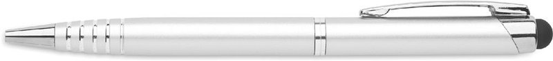 Stylo à bille avec stylet: Emplacement du logo — corps du stylo, lecture pour droitier