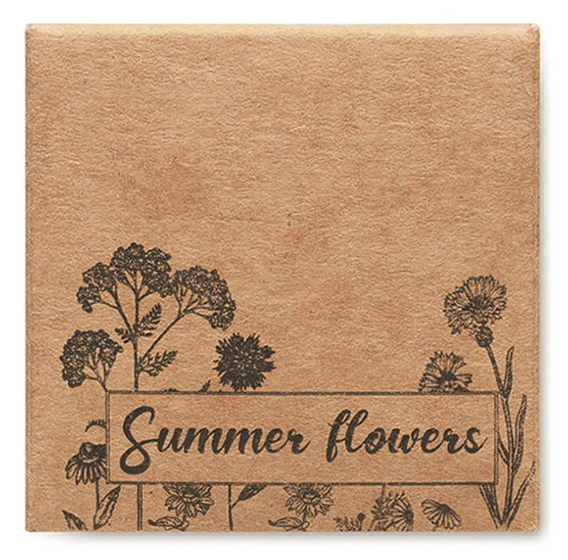 Disque de graines de fleurs mélangées: Emplacement du logo – dessus du produit