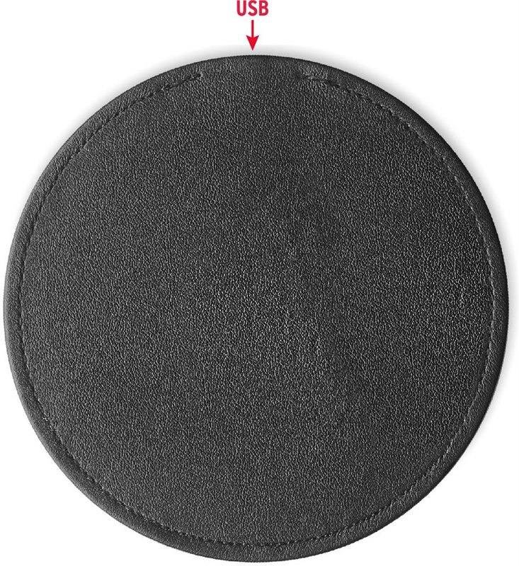 Chargeur sans fil recyclé de 15 W: Marquage en creux — Dessus du produit