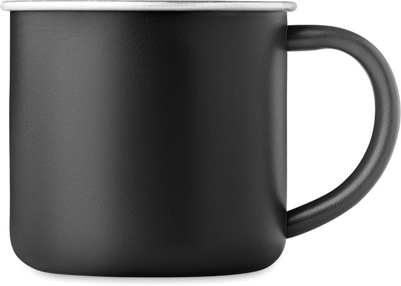 Mug en acier inoxydable recyclé: Emplacement du logo — lecture pour droitier