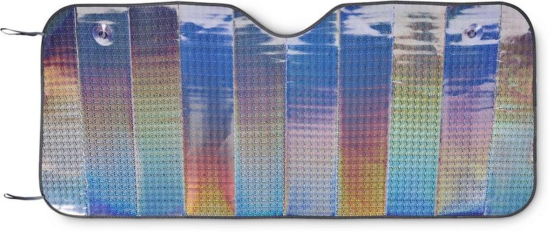 Pare-soleil de pare-brise pliable: Emplacement du logo – panneau 1