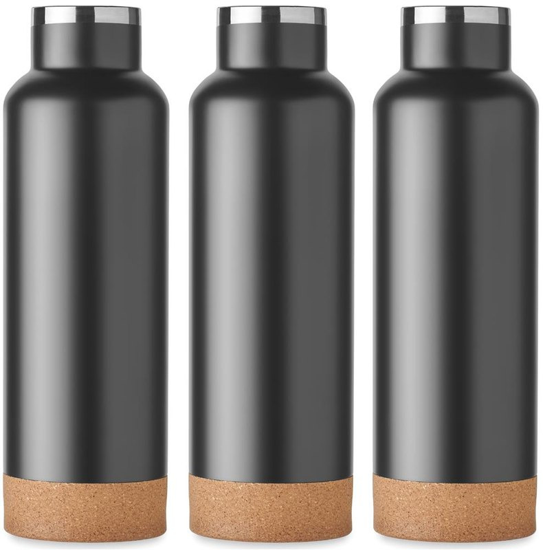 Bouteille à double paroi de 500 ml: Sérigraphie circulaire – autour du produit