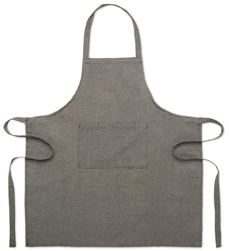 Tablier de cuisine en coton recyclé: Emplacement du logo — Côté droit de la poche avant