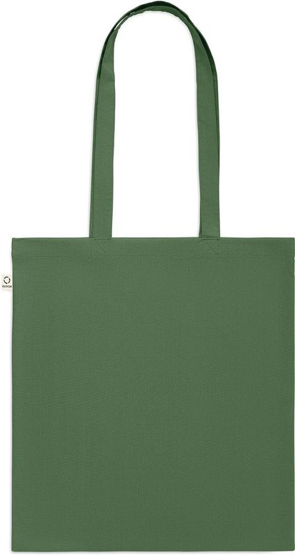 Sac de courses en coton recyclé: Impression par transfert numérique — Arrière du produit
