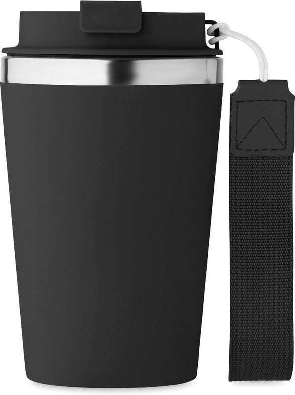Gobelet à double paroi de 350 ml: Emplacement du logo – partie inférieure de la face avant du produit