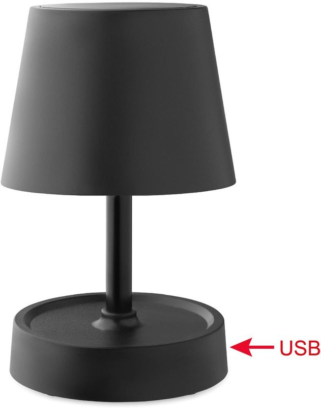 USB ladattava pöytävalaisin: Logon sijainti – jalusta: tuotteen puoli 1