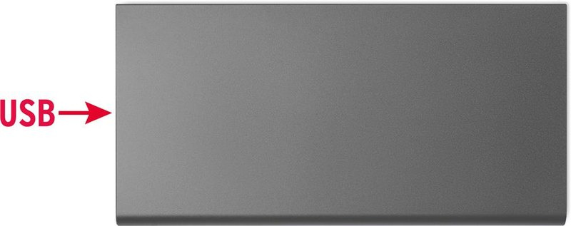 8000 mAh Powerbank: Digitaldruck – Unterseite des Produkts