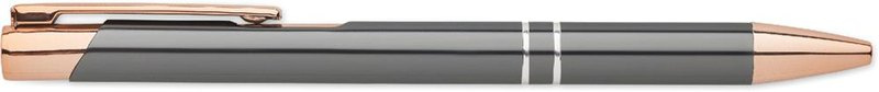 Stylo en aluminium recyclé: Emplacement du logo — Clip: Pour gaucher