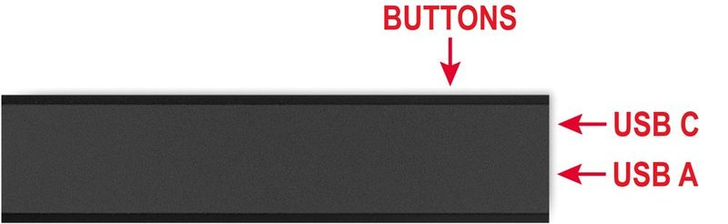 Batterie externe de 2600 mAh: Emplacement du logo – côté gauche du produit