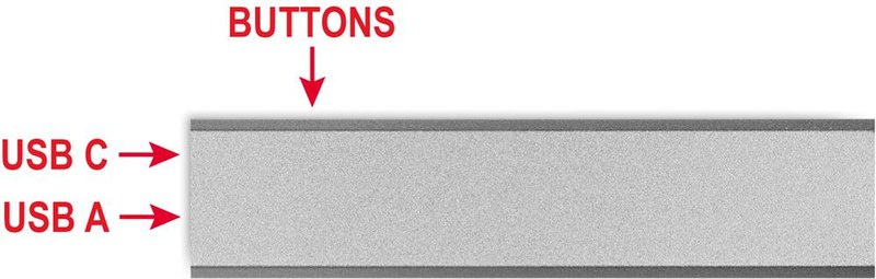 Batterie externe de 2600 mAh: Emplacement du logo – côté droit du produit
