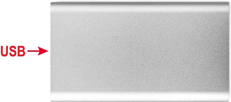 Batterie externe de 5000 mAh avec charge de 15 W: Impression numérique — Arrière du produit