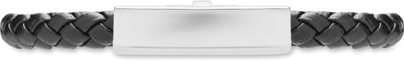 Bracelet tressé en simili-cuir: Emplacement du logo — Assiette