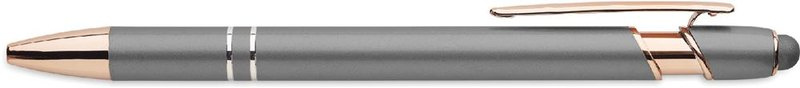 Druckkugelschreiber Aluminium: Logoposition – Clip: für Rechtshänder