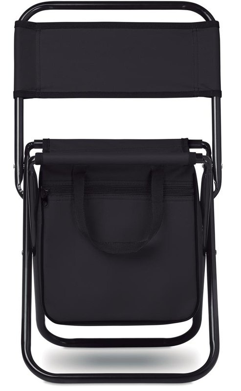 Siège pliant avec sac isotherme en polyester 600D: Emplacement du logo – poche