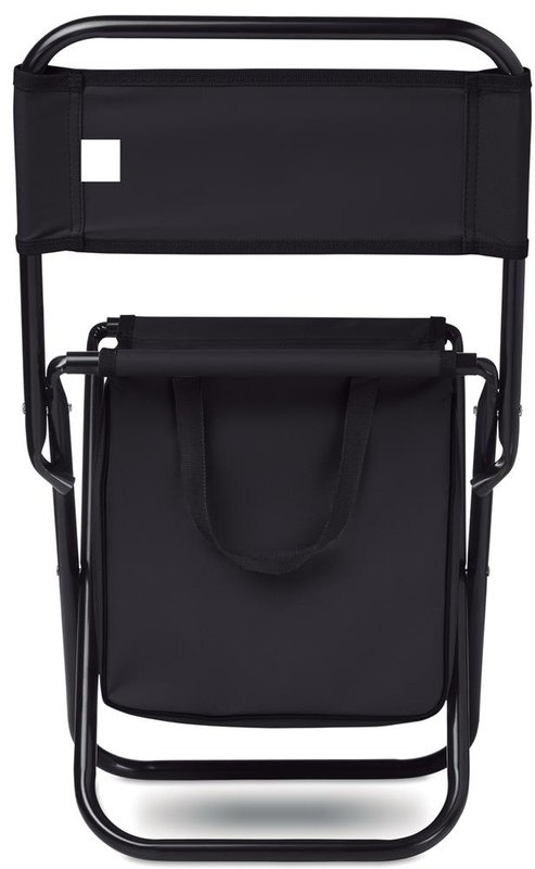 Siège pliant avec sac isotherme en polyester 600D: Emplacement du logo — Dossier — Face arrière