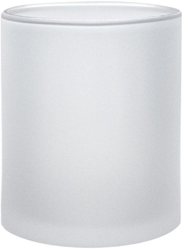 Mug en verre mat pour sublimation, 300 ml: Emplacement du logo — À l’opposé de la poignée