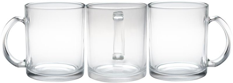 Mug en verre brillant pour sublimation, 300 ml: Impression par sublimation — Côté du produit