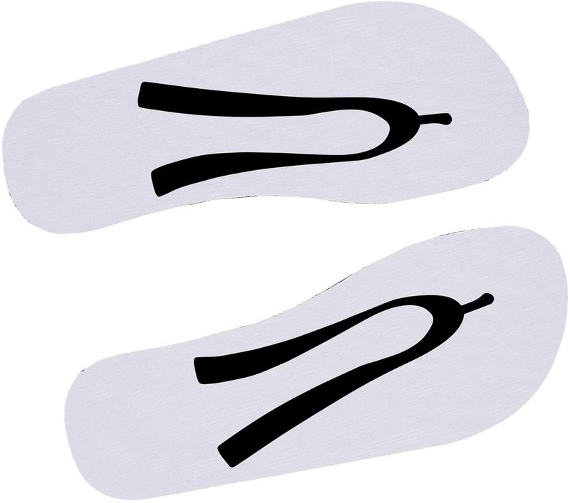 Klapki plażowe do sublimacji: Pad printing – left side of the product