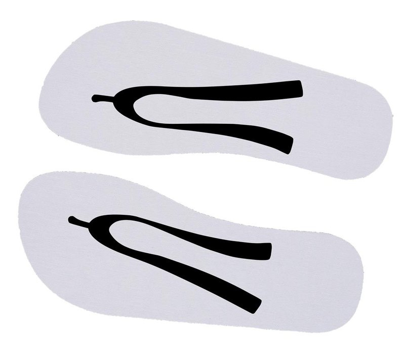 Tongs de plage pour sublimation: Tampographie — Côté droit du produit