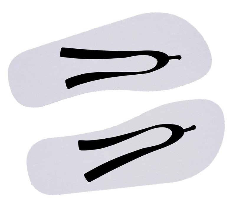 Tongs de plage pour sublimation: Tampographie — Côté gauche du produit