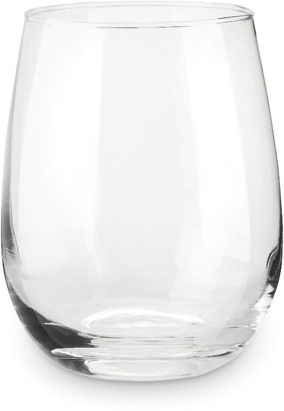 Verre sans pied en coffret cadeau: Emplacement du logo – face arrière du produit