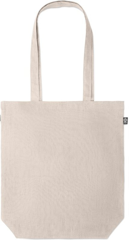 Sac de courses en chanvre, 200 g/m²: Emplacement du logo – face avant du produit