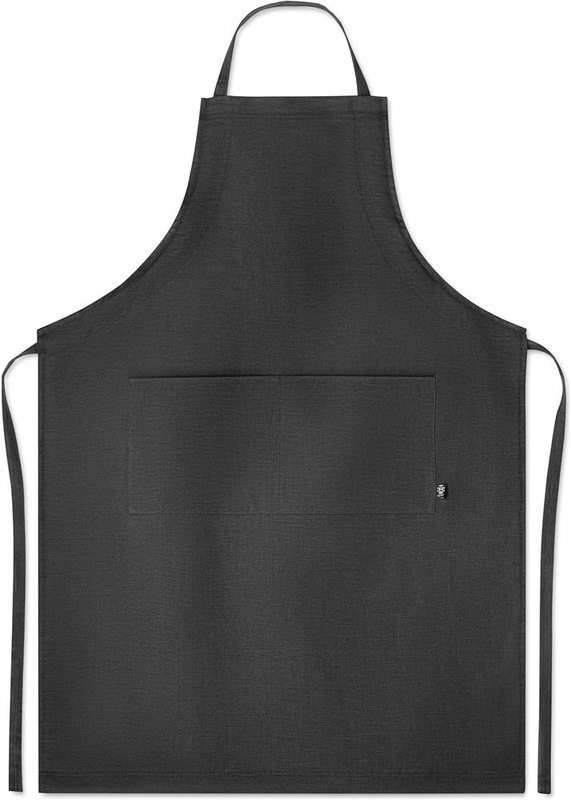 Tablier réglable en chanvre de 200 g/m²: Emplacement du logo — Avant du produit, au-dessus de la poche
