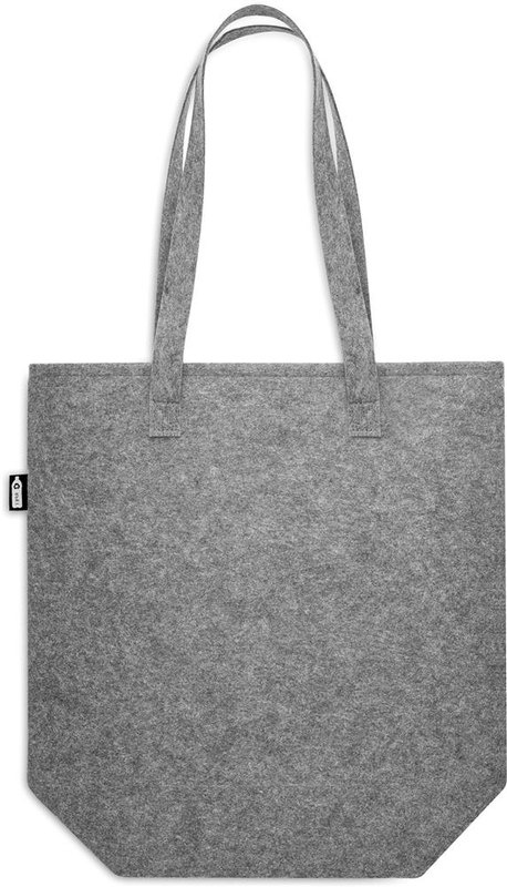 Sac de courses en feutre RPET: Emplacement du logo – face arrière du produit