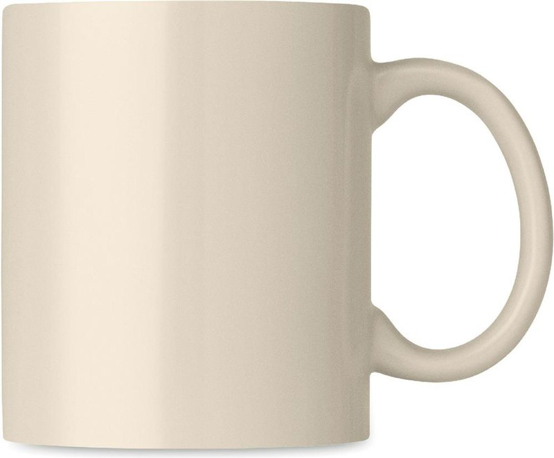 Mug coloré en céramique, 300 ml: Emplacement du logo — lecture pour droitier