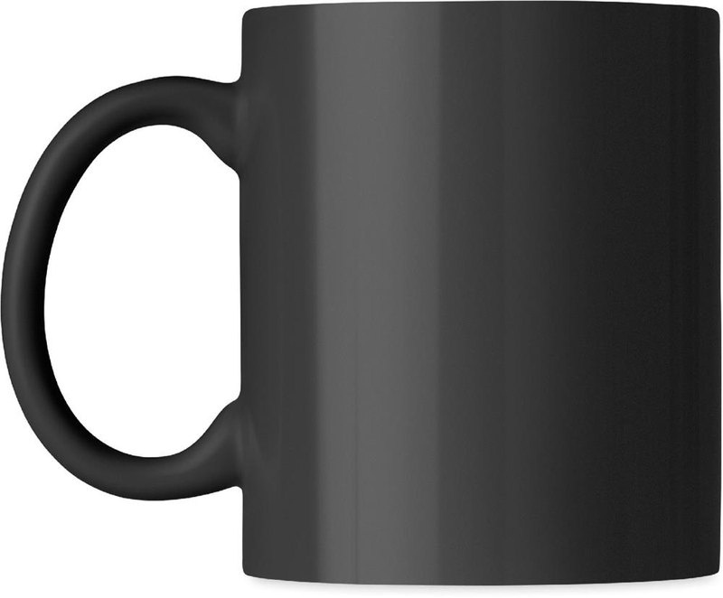 Mug coloré en céramique, 300 ml: Emplacement du logo — lecture pour gaucher