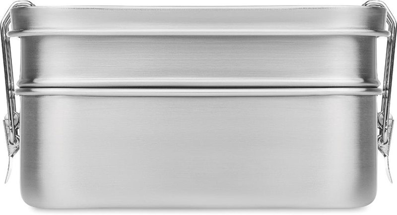Boîte repas en acier inoxydable, 1200 ml: Emplacement du logo – face 2 du produit