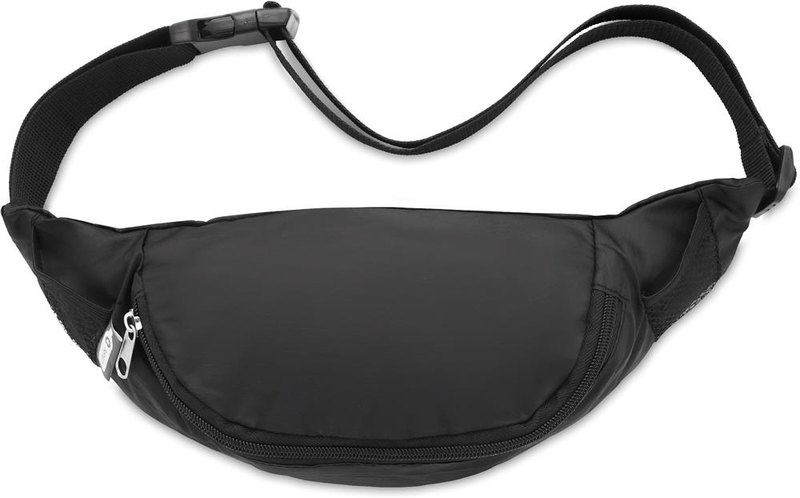 Sac banane en RPET 210D: Emplacement du logo – dessus du produit